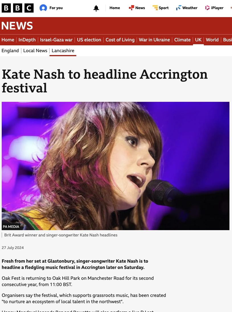OAK FEST - Kate Nash 2024